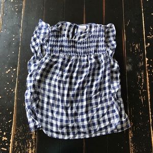 🌦 Liz Claiborne lined sheer checkered blouse tank
